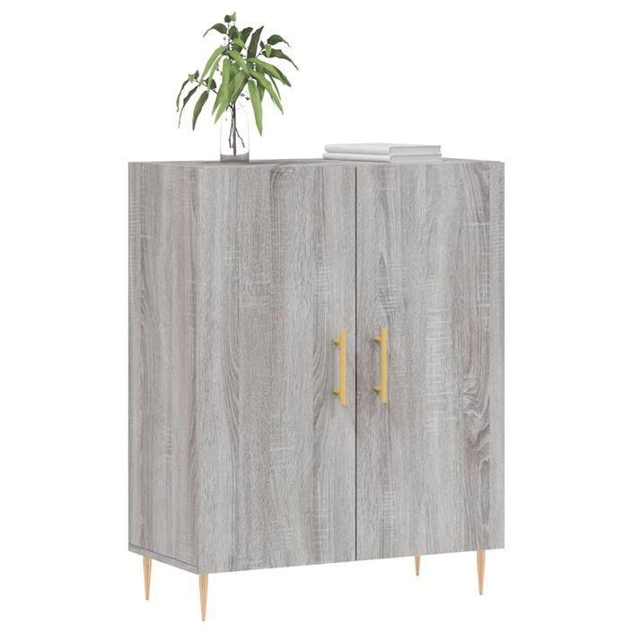 Buffet sonoma gris 69,5x34x90 cm bois d'ingénierie - Photo n°3