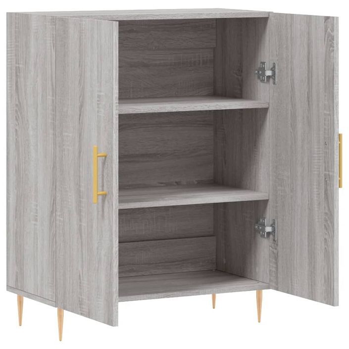 Buffet sonoma gris 69,5x34x90 cm bois d'ingénierie - Photo n°6