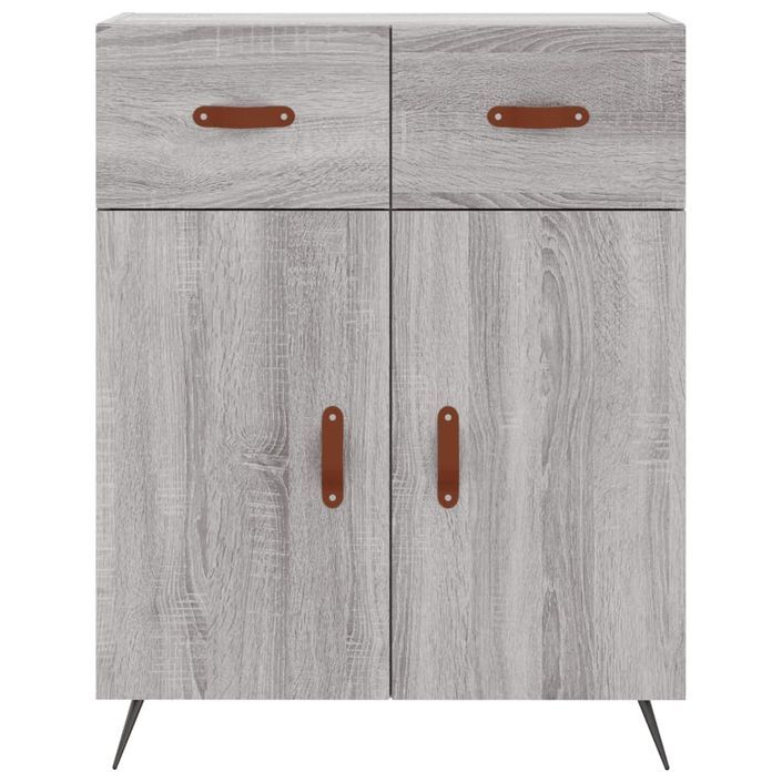 Buffet sonoma gris 69,5x34x90 cm bois d'ingénierie - Photo n°6