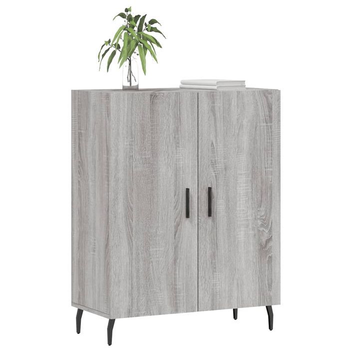 Buffet sonoma gris 69,5x34x90 cm bois d'ingénierie - Photo n°3