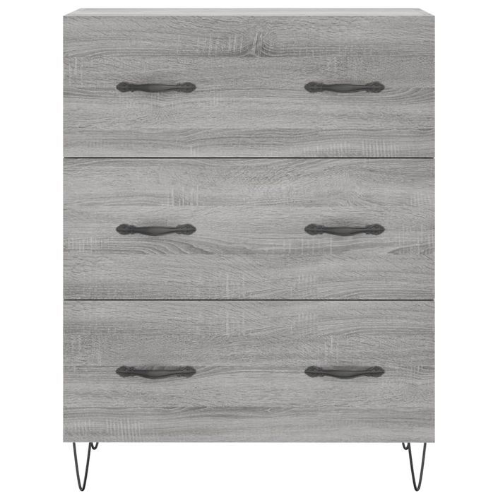 Buffet sonoma gris 69,5x34x90 cm bois d'ingénierie - Photo n°5