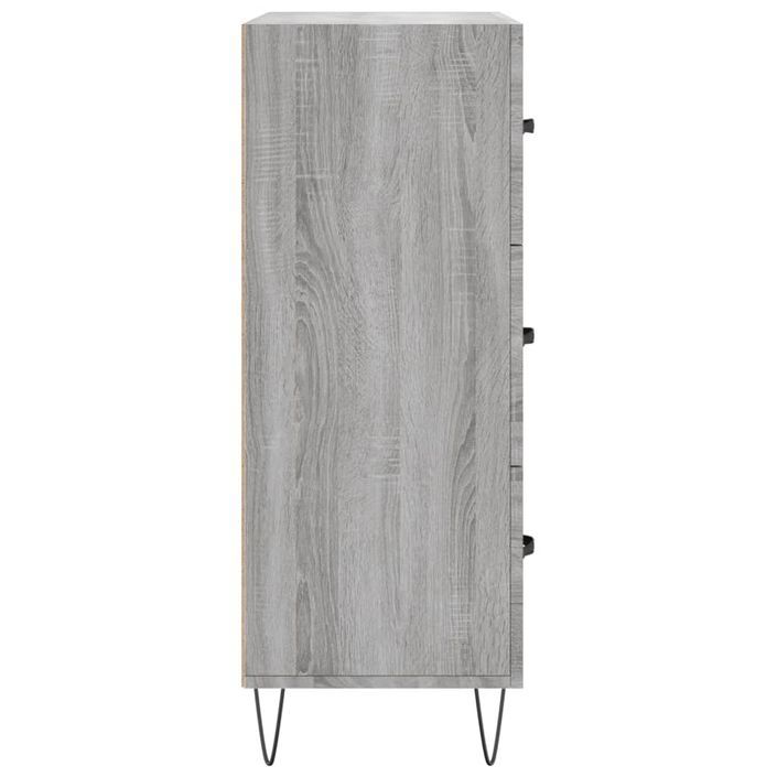 Buffet sonoma gris 69,5x34x90 cm bois d'ingénierie - Photo n°7