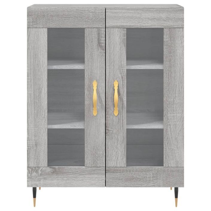 Buffet sonoma gris 69,5x34x90 cm bois d'ingénierie - Photo n°5