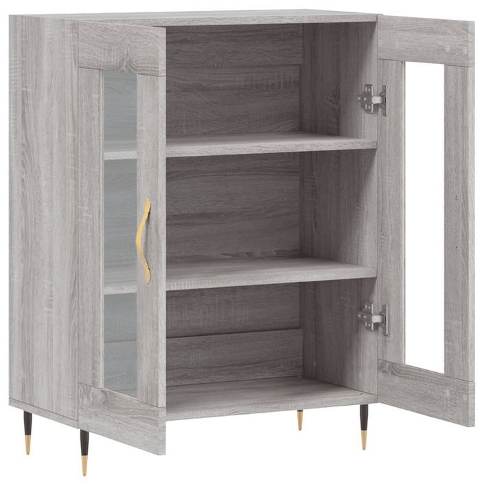 Buffet sonoma gris 69,5x34x90 cm bois d'ingénierie - Photo n°6