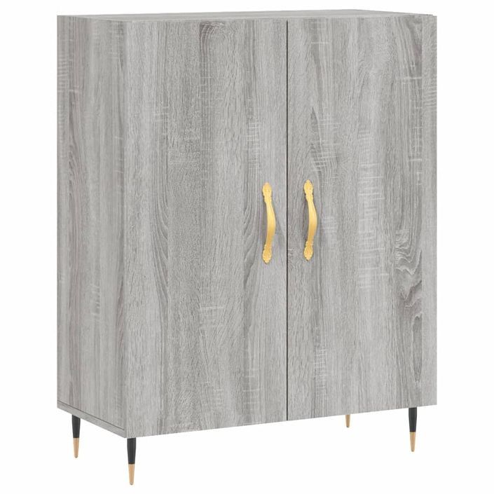 Buffet sonoma gris 69,5x34x90 cm bois d'ingénierie - Photo n°1