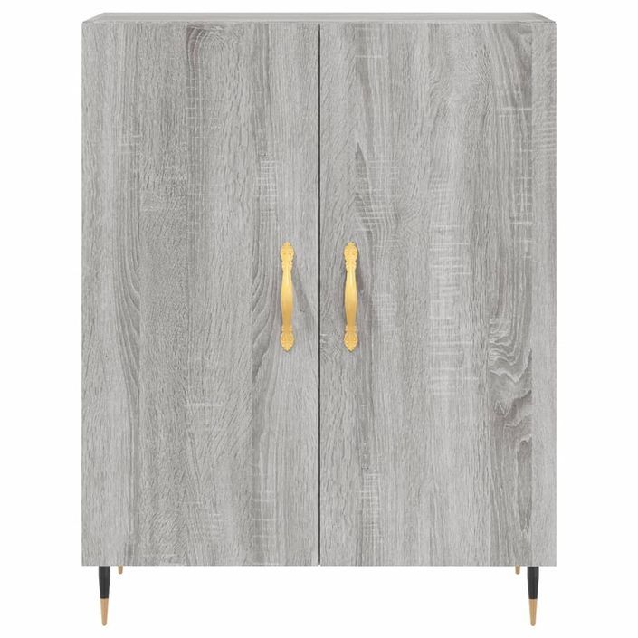 Buffet sonoma gris 69,5x34x90 cm bois d'ingénierie - Photo n°5