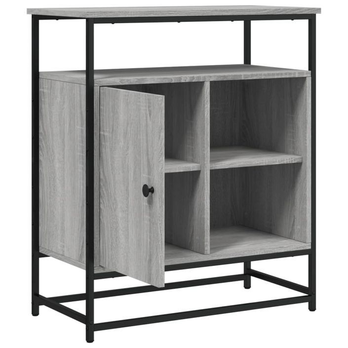 Buffet sonoma gris 69x35x80 cm bois d'ingénierie - Photo n°5