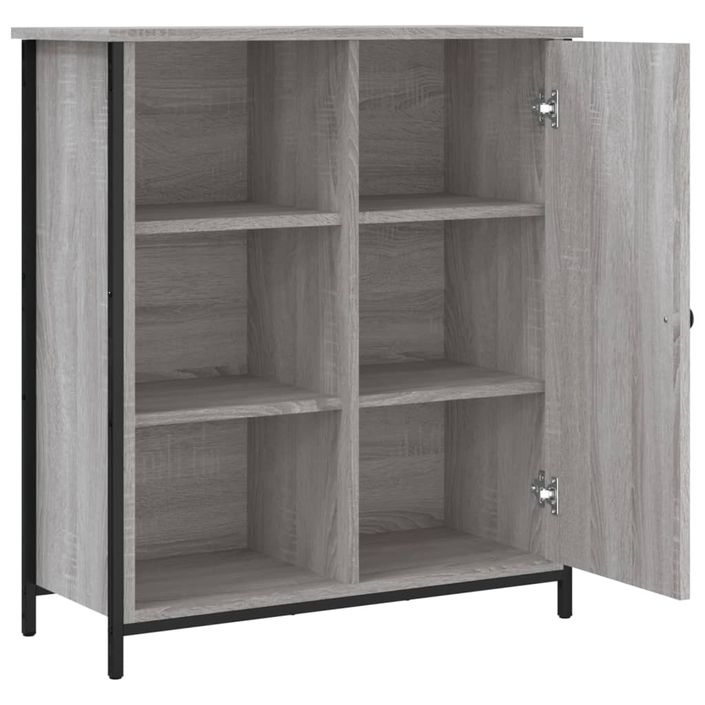 Buffet sonoma gris 70x30x80 cm bois d'ingénierie - Photo n°5