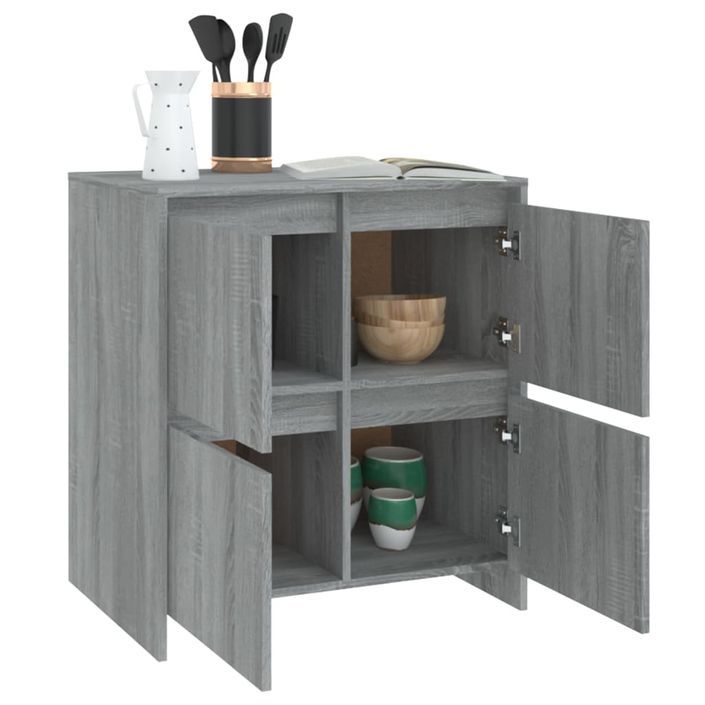 Buffet Sonoma gris 70x41x75 cm Bois d'ingénierie - Photo n°6