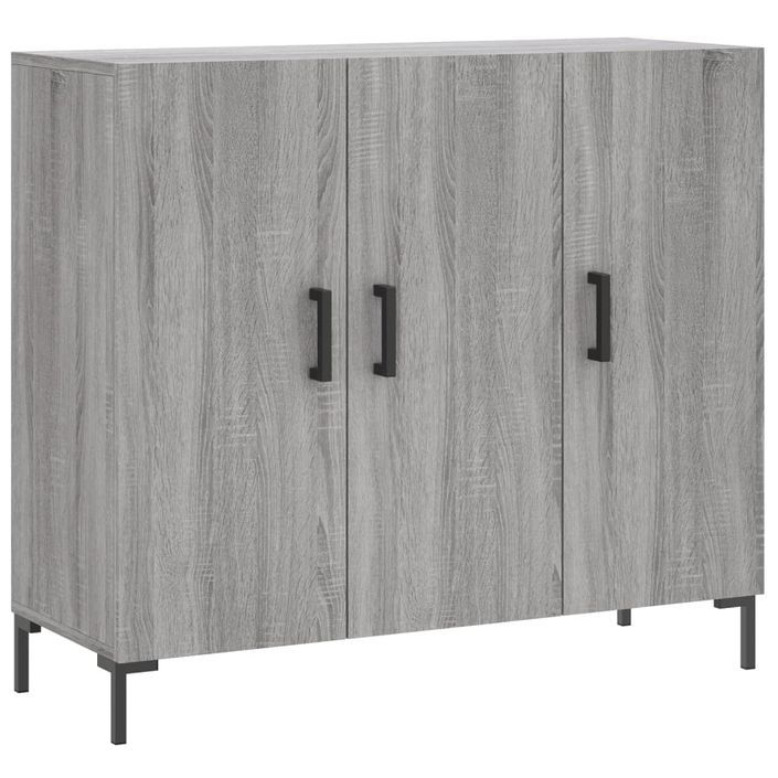 Buffet sonoma gris 90x34x80 cm bois d'ingénierie - Photo n°1