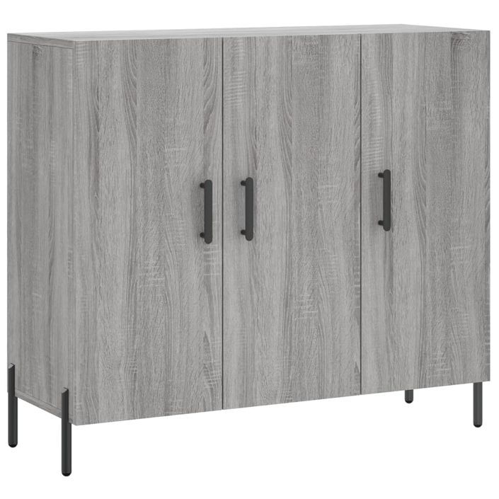 Buffet sonoma gris 90x34x80 cm bois d'ingénierie - Photo n°1