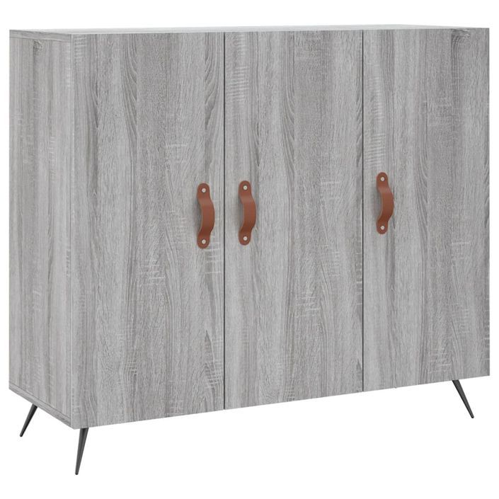 Buffet sonoma gris 90x34x80 cm bois d'ingénierie - Photo n°1