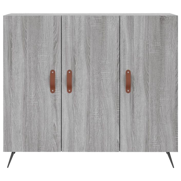 Buffet sonoma gris 90x34x80 cm bois d'ingénierie - Photo n°6