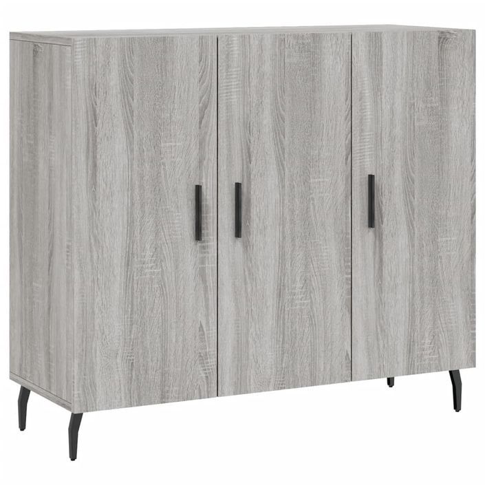 Buffet sonoma gris 90x34x80 cm bois d'ingénierie - Photo n°1