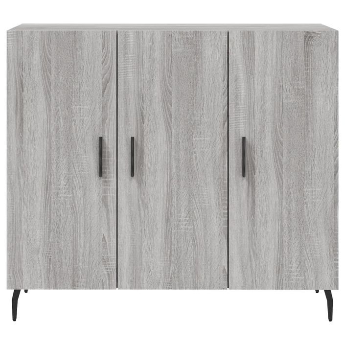 Buffet sonoma gris 90x34x80 cm bois d'ingénierie - Photo n°6