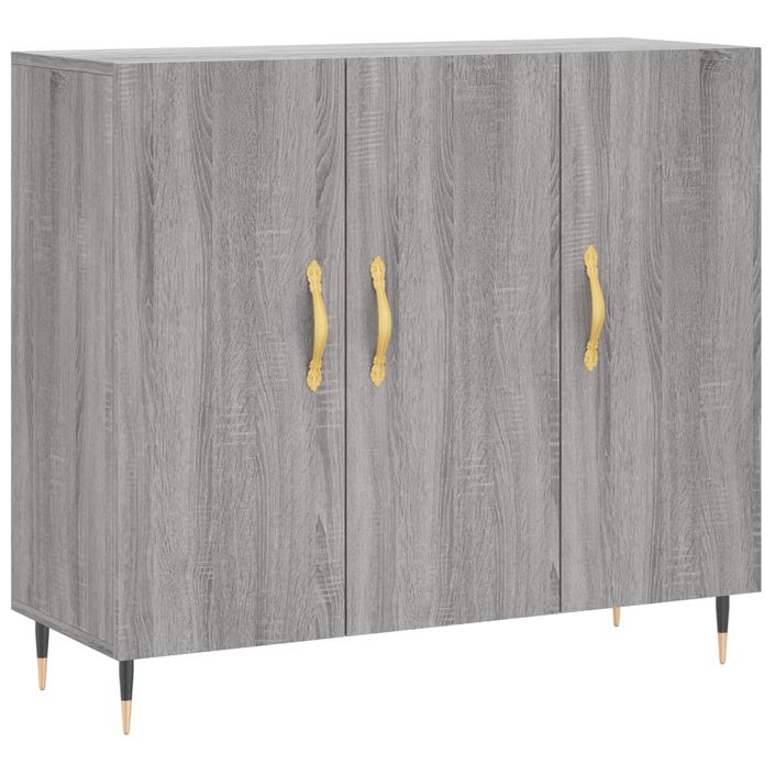 Buffet sonoma gris 90x34x80 cm bois d'ingénierie - Photo n°1