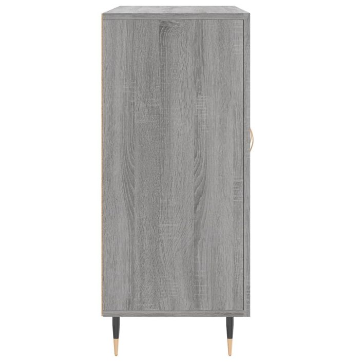 Buffet sonoma gris 90x34x80 cm bois d'ingénierie - Photo n°7