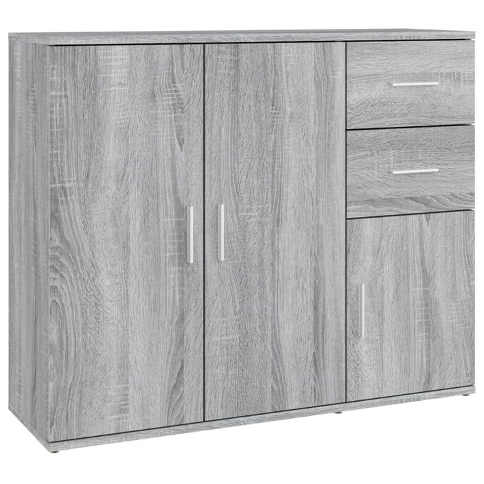 Buffet Sonoma gris 91x29,5x75 cm Bois d'ingénierie - Photo n°1