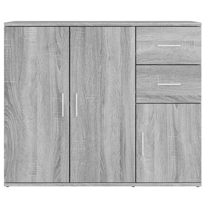 Buffet Sonoma gris 91x29,5x75 cm Bois d'ingénierie - Photo n°6