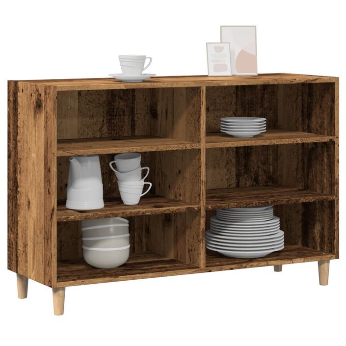 Buffet vieux bois 103,5x35x70 cm bois d'ingénierie - Photo n°4