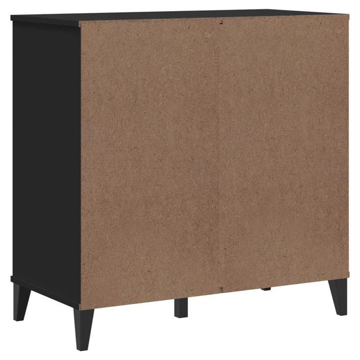 Buffet VIKEN noir 80x40x80 cm bois massif de pin - Photo n°8