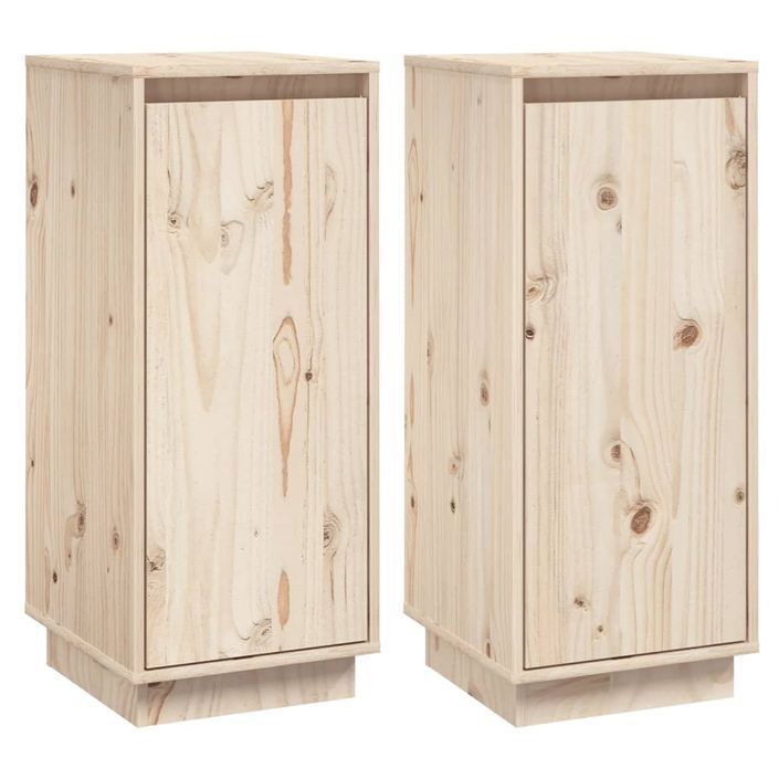 Buffets 2 pcs 31,5x34x75 cm Bois massif de pin 2 - Photo n°1