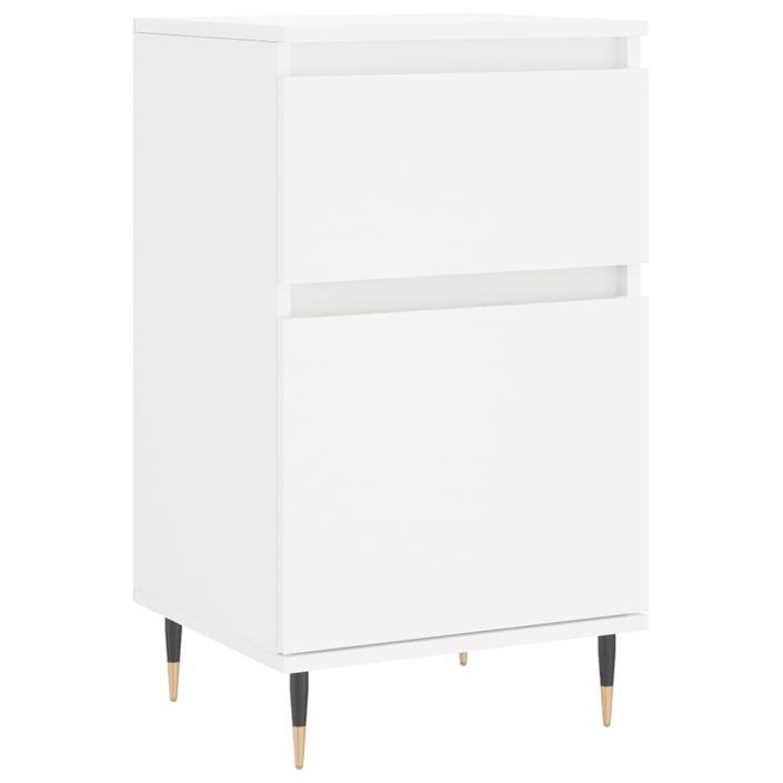 Buffets 2 pcs blanc 40x35x70 cm bois d’ingénierie - Photo n°5