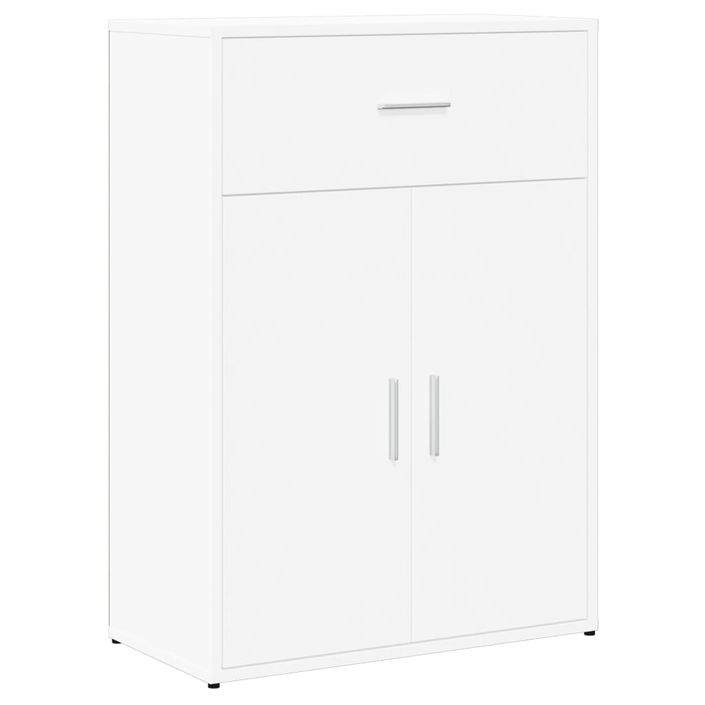 Buffets 2 pcs blanc 60x30x84 cm bois d'ingénierie - Photo n°4