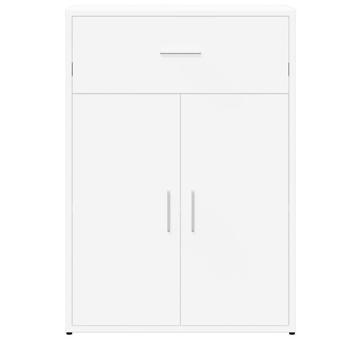 Buffets 2 pcs blanc 60x30x84 cm bois d'ingénierie - Photo n°5