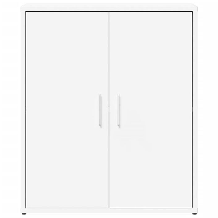 Buffets 2 pcs blanc 60x31x70 cm bois d'ingénierie - Photo n°5