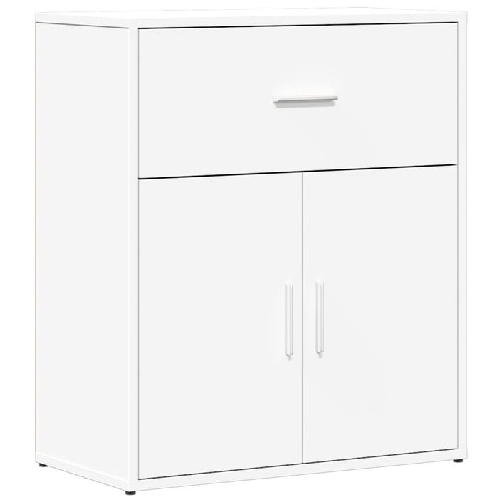 Buffets 2 pcs blanc 60x31x70 cm bois d'ingénierie - Photo n°4