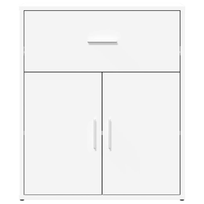 Buffets 2 pcs blanc 60x31x70 cm bois d'ingénierie - Photo n°5