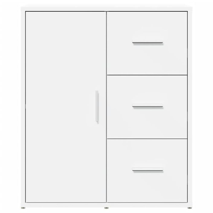 Buffets 2 pcs blanc 60x31x70 cm bois d'ingénierie - Photo n°5