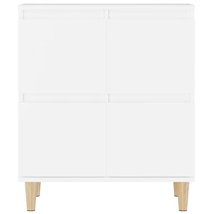 Buffets 2 pcs blanc 60x35x70 cm bois d'ingénierie - Photo n°8