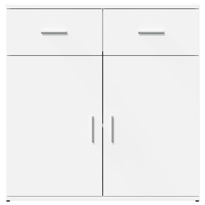 Buffets 2 pcs blanc 79x38x80 cm bois d’ingénierie - Photo n°5