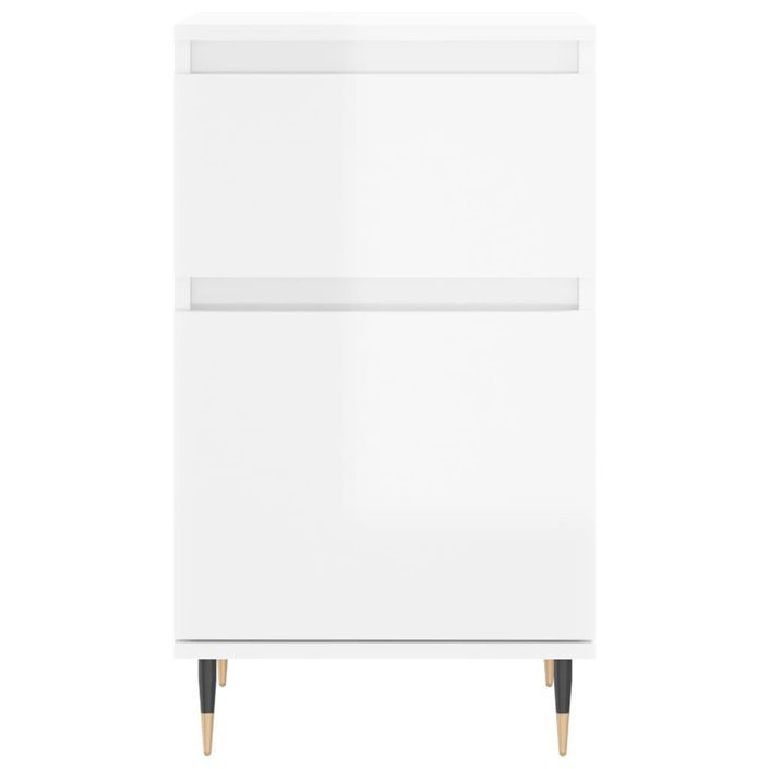 Buffets 2 pcs blanc brillant 40x35x70 cm bois d'ingénierie - Photo n°6