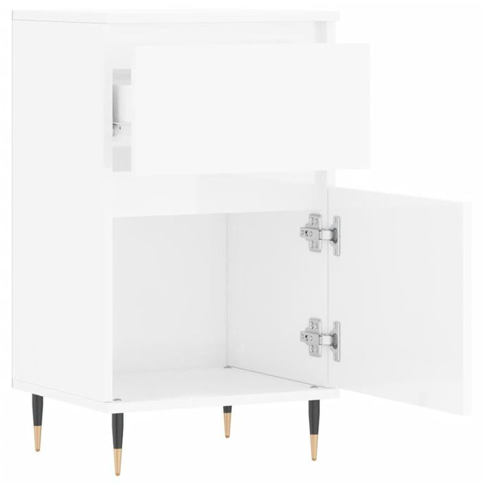 Buffets 2 pcs blanc brillant 40x35x70 cm bois d'ingénierie - Photo n°7