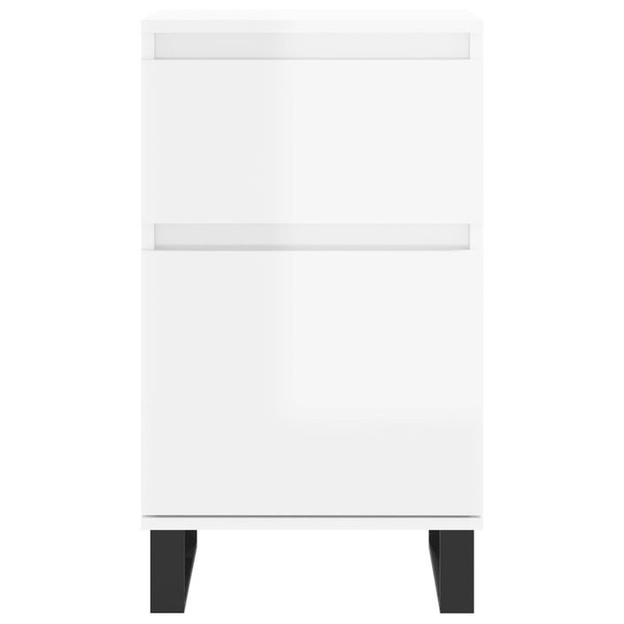 Buffets 2 pcs blanc brillant 40x35x70 cm bois d'ingénierie - Photo n°6