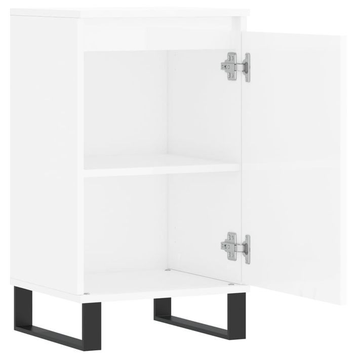 Buffets 2 pcs blanc brillant 40x35x70 cm bois d'ingénierie - Photo n°7