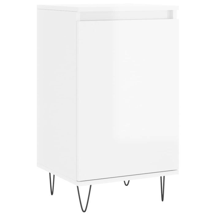 Buffets 2 pcs blanc brillant 40x35x70 cm bois d'ingénierie - Photo n°5