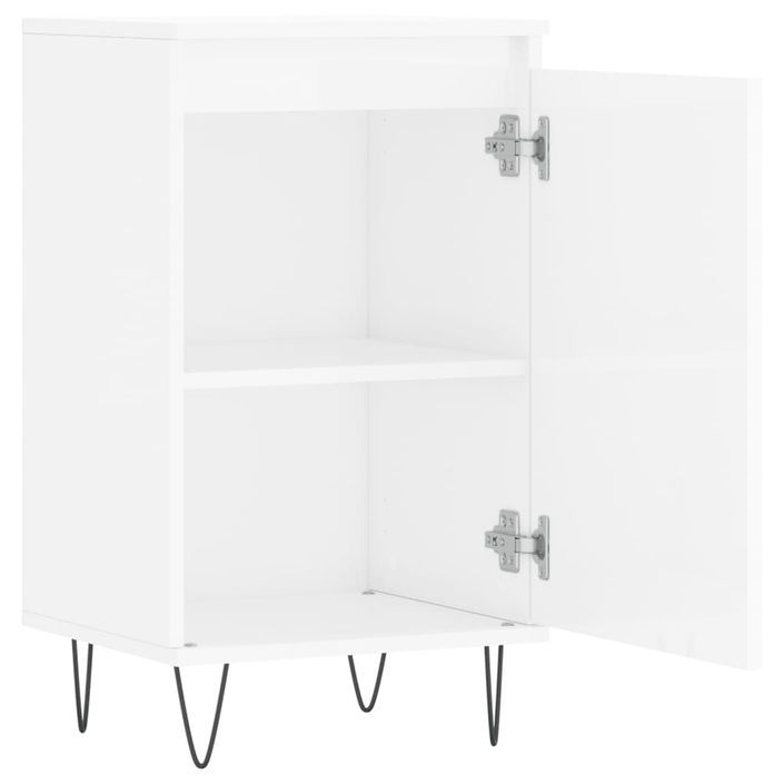 Buffets 2 pcs blanc brillant 40x35x70 cm bois d'ingénierie - Photo n°7