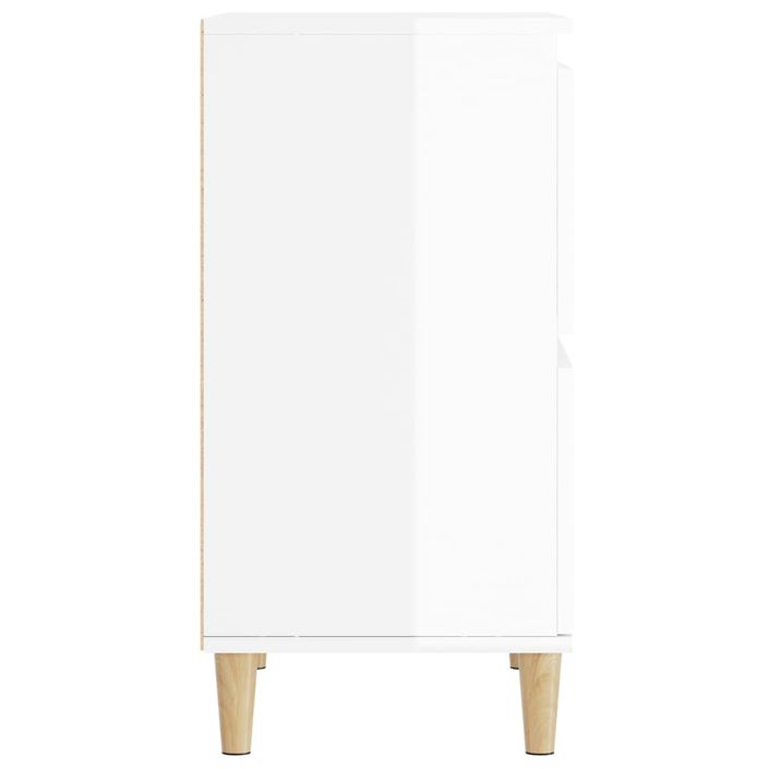 Buffets 2 pcs blanc brillant 60x35x70 cm bois d'ingénierie - Photo n°9