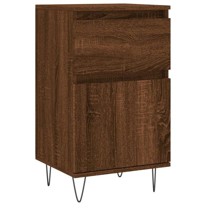 Buffets 2 pcs chêne marron 40x35x70 cm bois d'ingénierie - Photo n°5