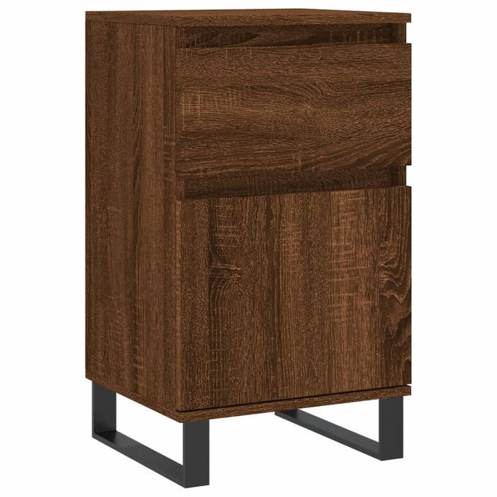 Buffets 2 pcs chêne marron 40x35x70 cm bois d'ingénierie - Photo n°5