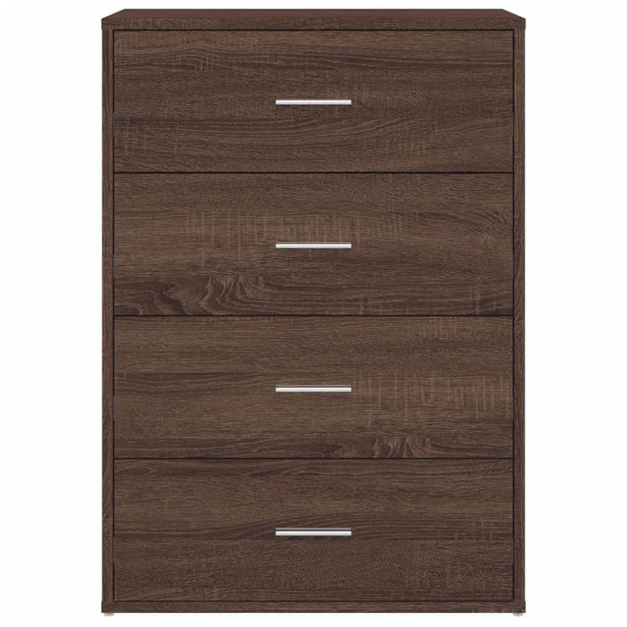 Buffets 2 pcs chêne marron 60x31x84 cm bois d'ingénierie - Photo n°5