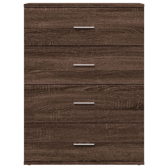 Buffets 2 pcs chêne marron 60x39x80 cm bois d'ingénierie - Photo n°5