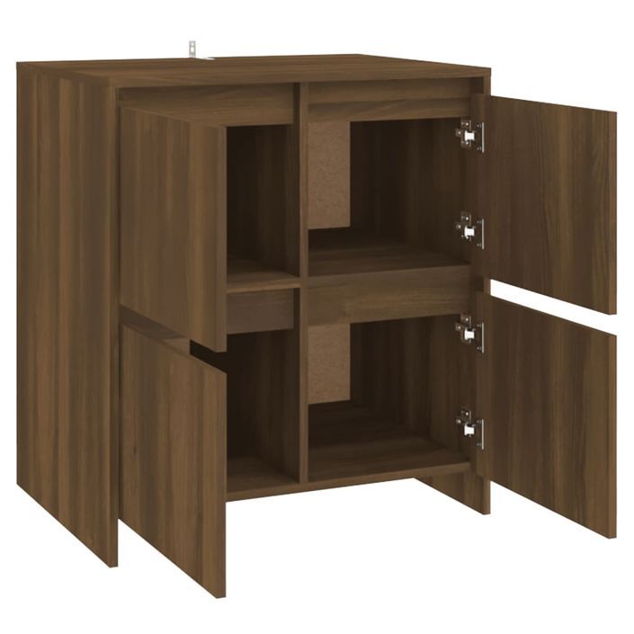 Buffets 2 pcs Chêne marron 70x41x75 cm - Photo n°2