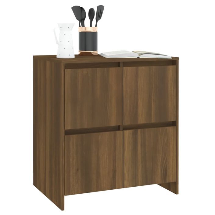 Buffets 2 pcs Chêne marron 70x41x75 cm - Photo n°7