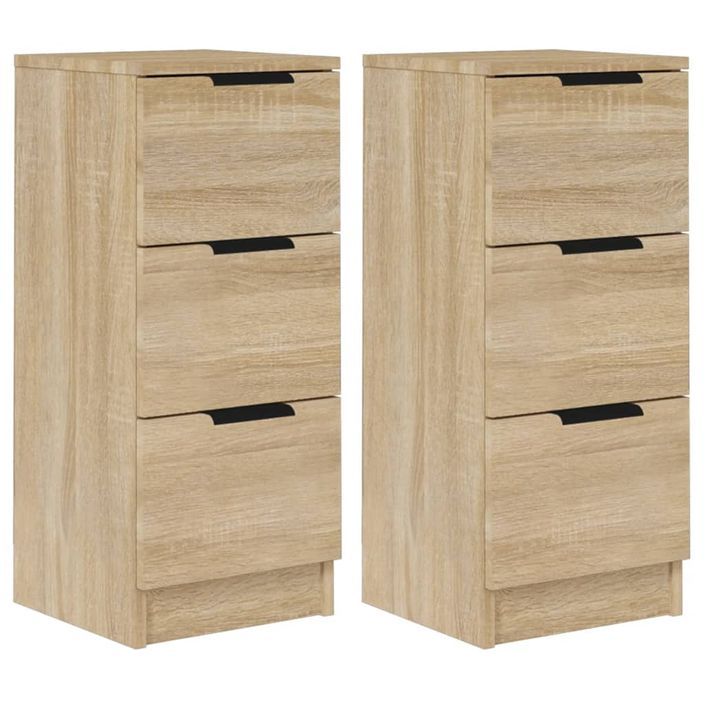 Buffets 2 pcs Chêne Sonoma 30x30x70 cm Bois d'ingénierie - Photo n°1