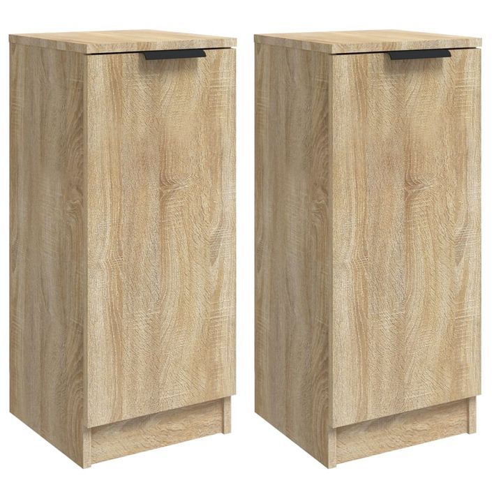 Buffets 2 pcs Chêne Sonoma 30x30x70 cm Bois d'ingénierie 2 - Photo n°2